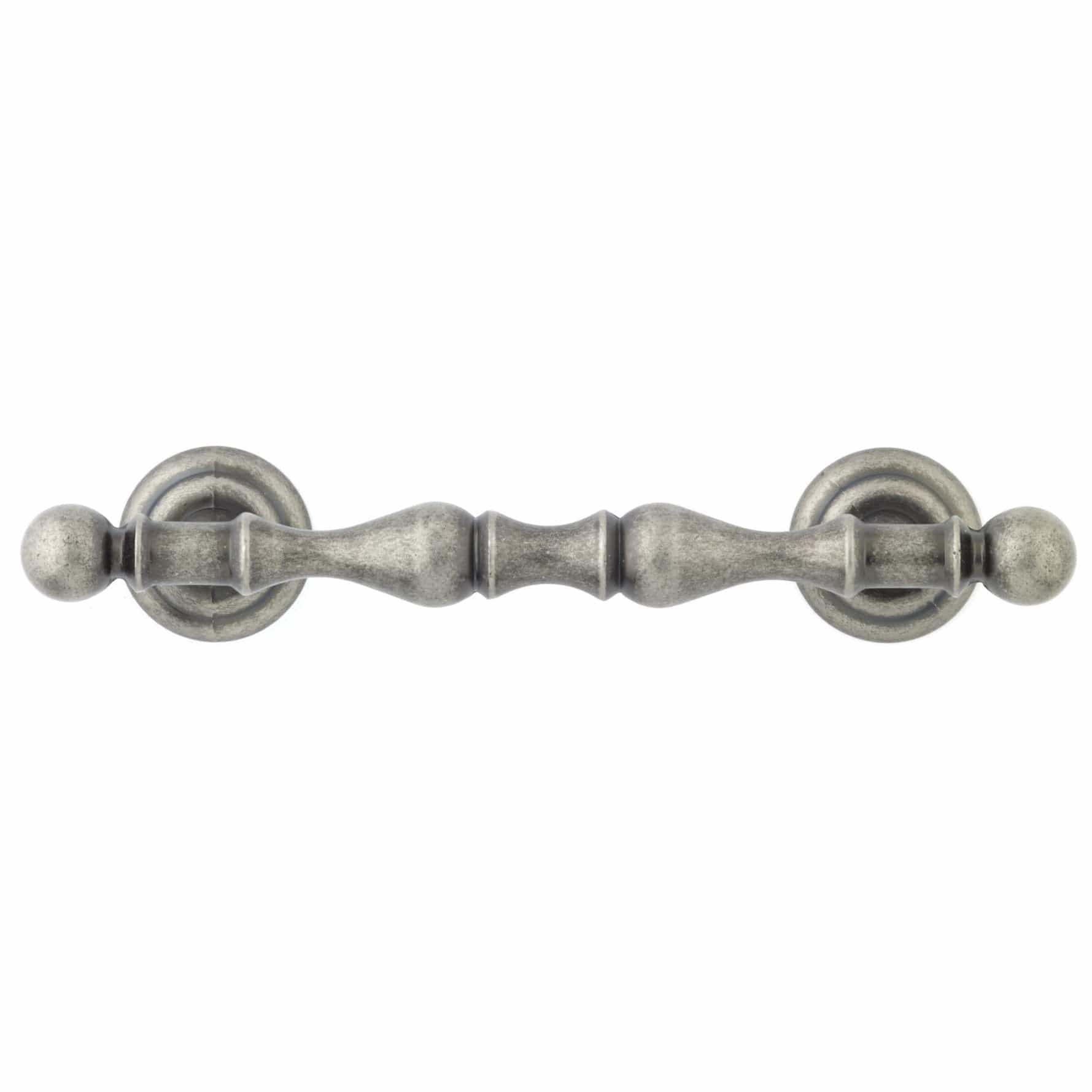 Traditional Pull, 4" Center-to-Center, Pewter alt 0