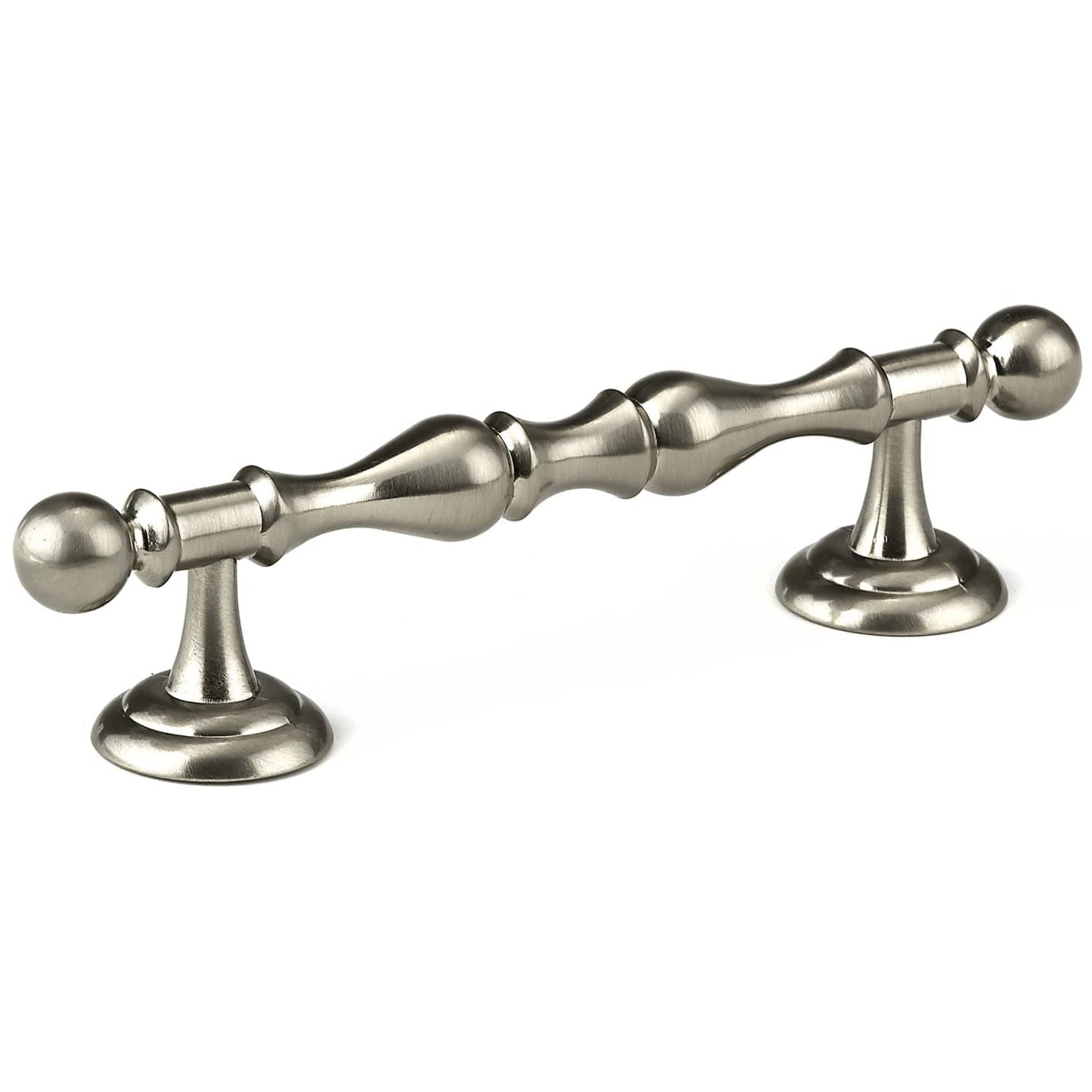 Traditional Pull, 4" Center-to-Center, Brushed Nickel alt 0