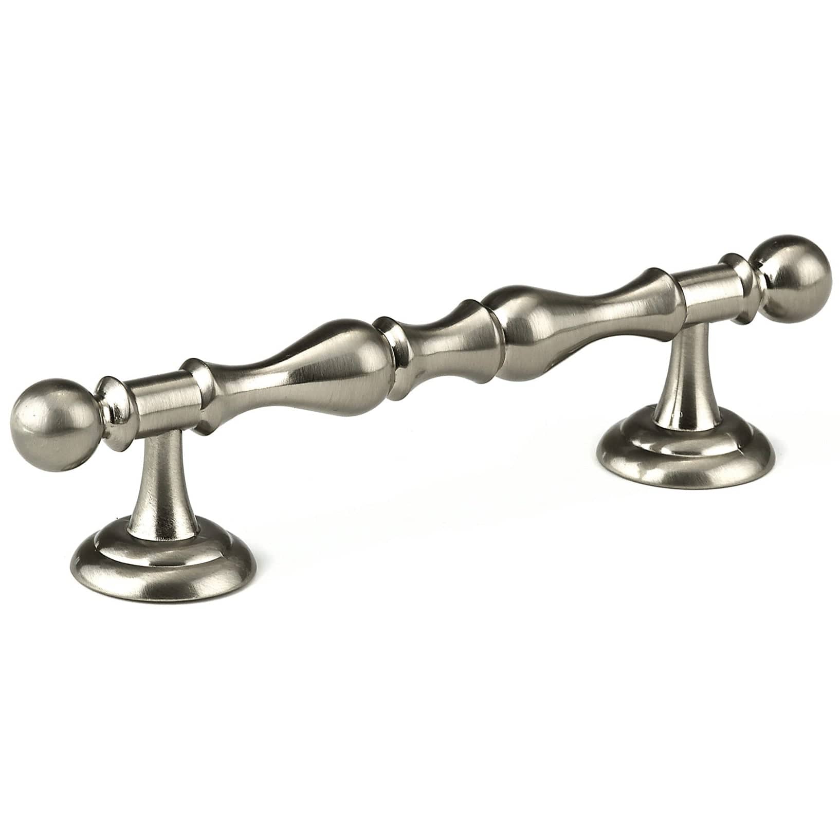 Traditional Pull, 4" Center-to-Center, Brushed Nickel alt 0