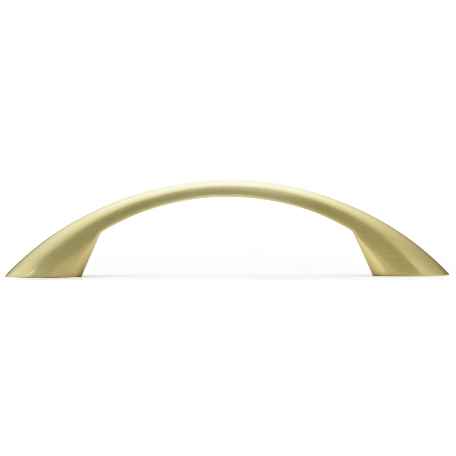 Contemporary Pull, 3-3/4" Center-to-Center, Satin Brass alt 2