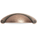 Traditional Cup Pull, 3" Center-to-Center, Antique Copper alt 0