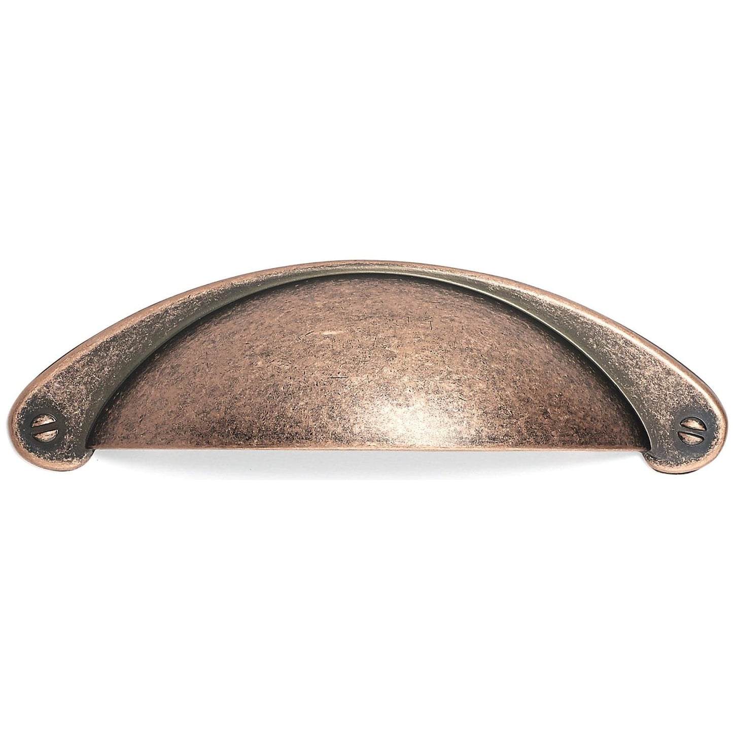 Traditional Cup Pull, 3" Center-to-Center, Antique Copper alt 0
