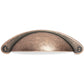 Traditional Cup Pull, 3" Center-to-Center, Antique Copper alt 0