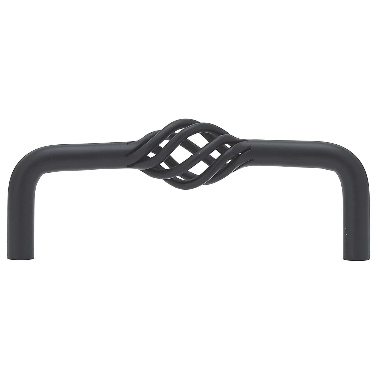 Traditional Pull, 3-3/4" Center-to-Center, Matte Black alt 0