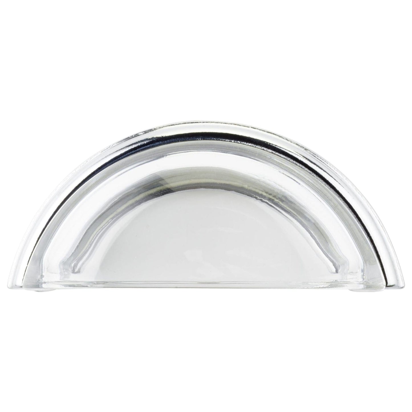 Eclectic Pull, 3" Center-to-Center, Clear, Chrome alt 0