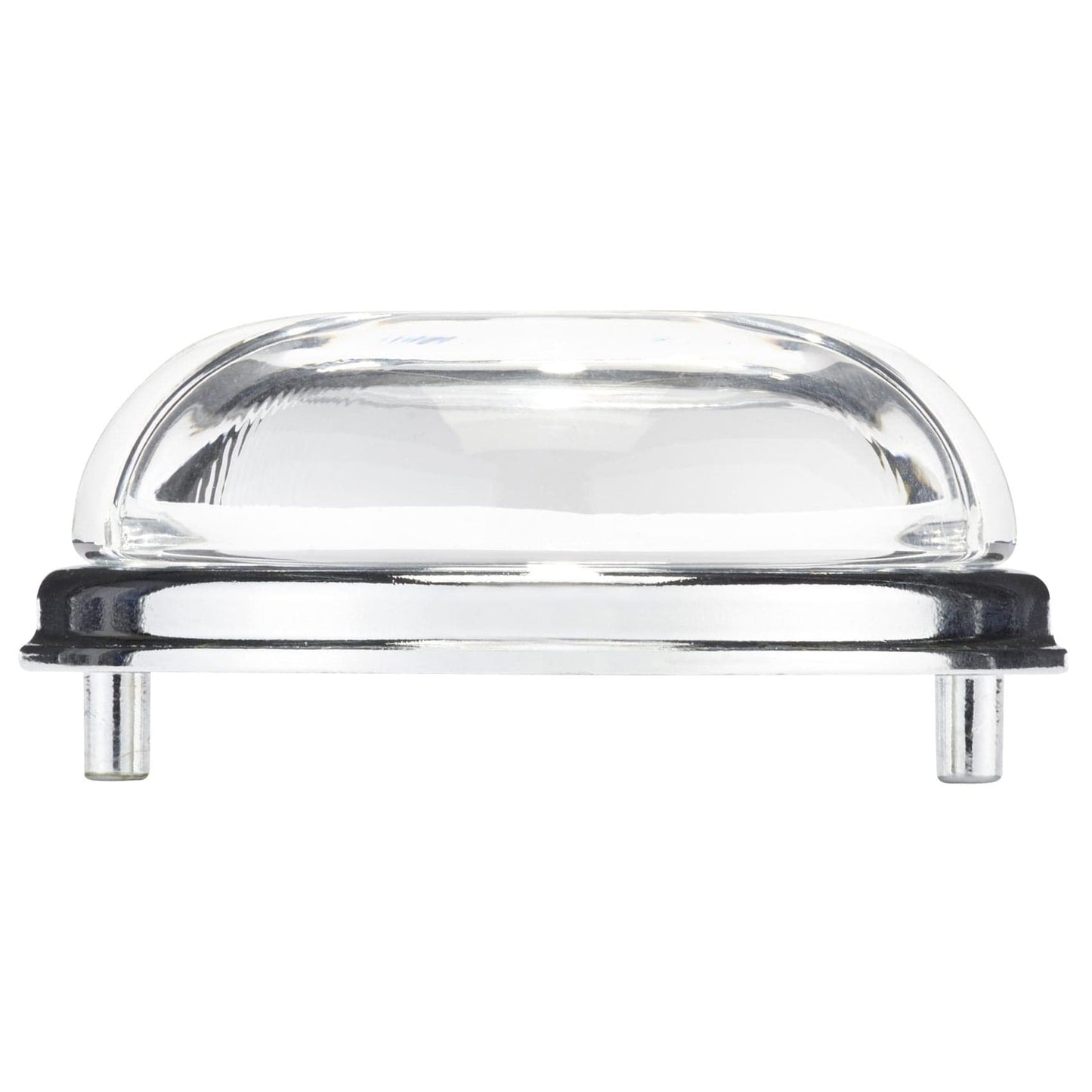 Eclectic Pull, 3" Center-to-Center, Clear, Chrome alt 0