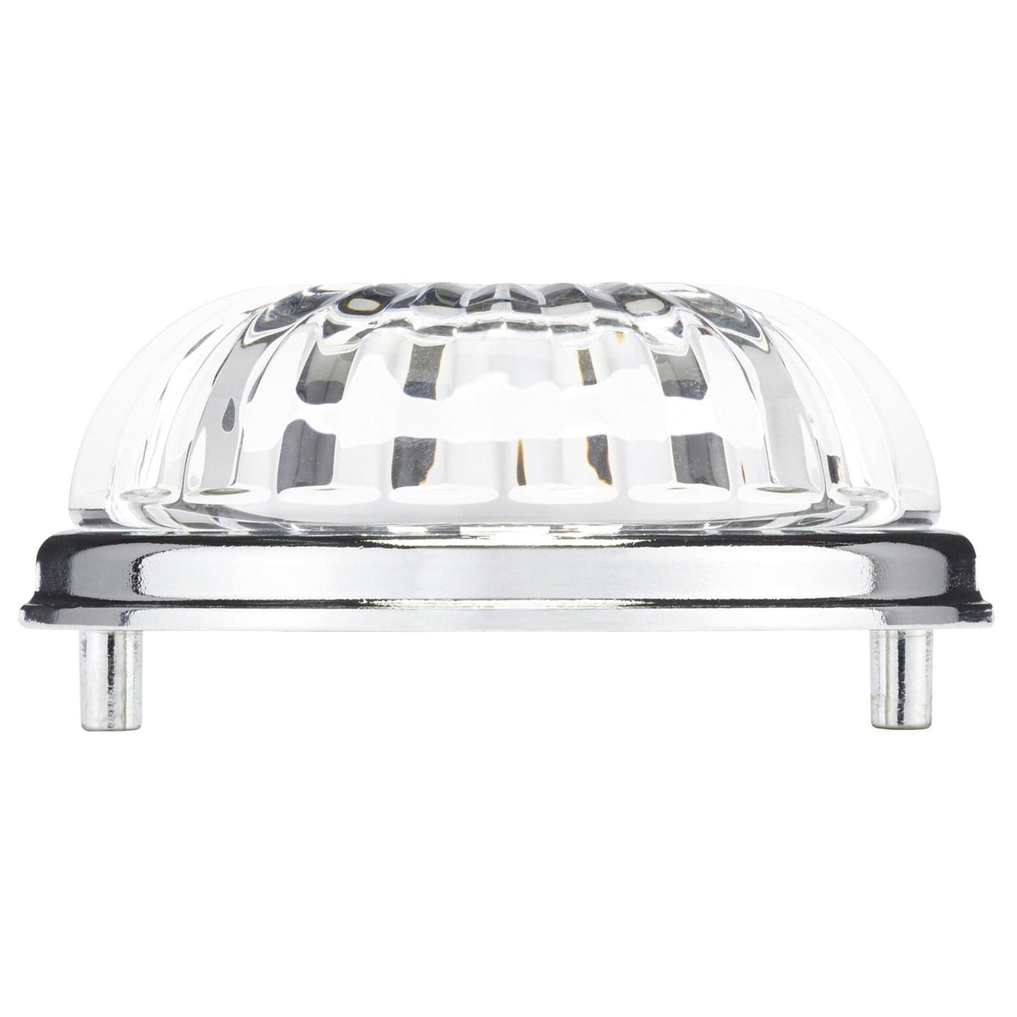 Eclectic Pull, 3" Center-to-Center, Chrome, Clear alt 0