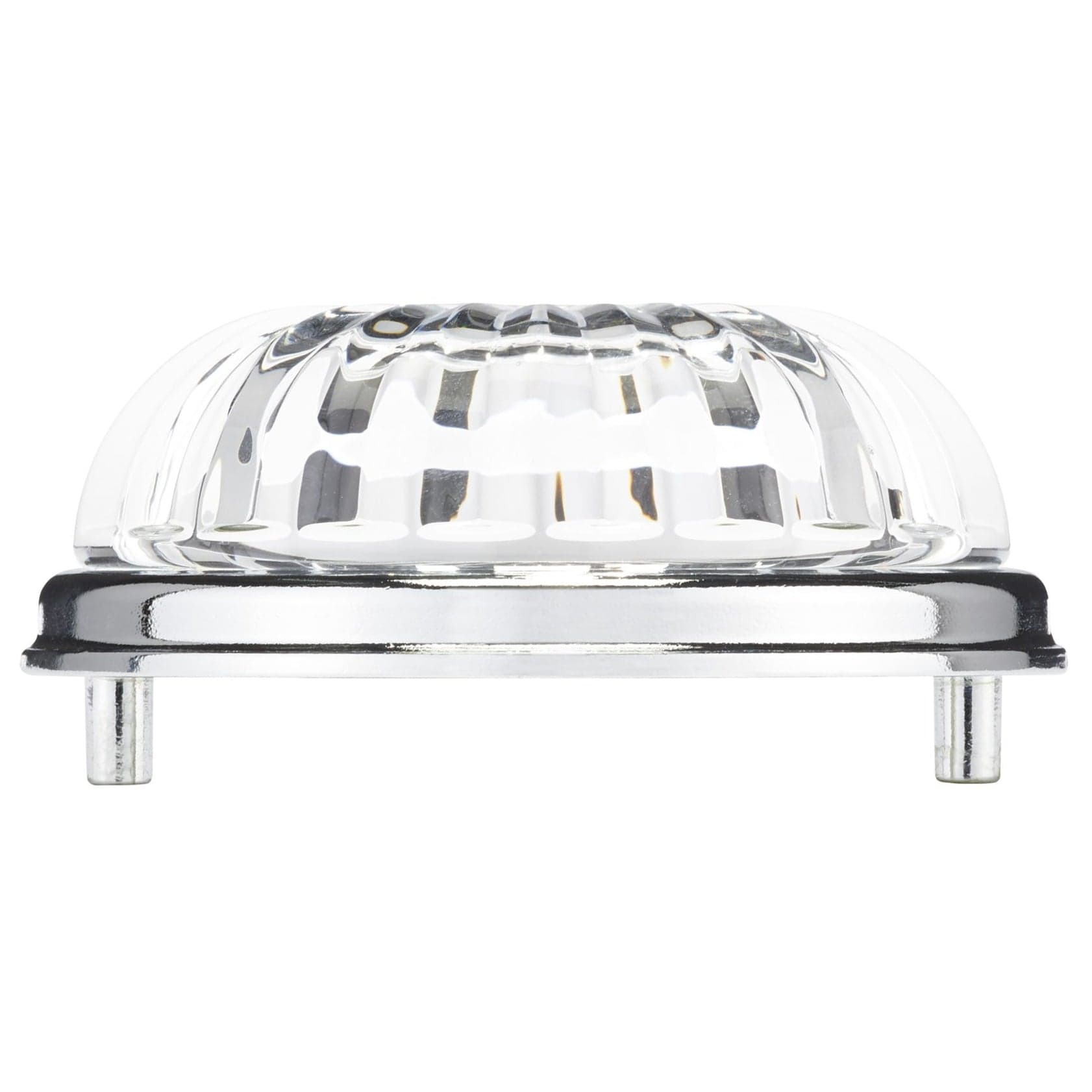 Eclectic Pull, 3" Center-to-Center, Chrome, Clear alt 0