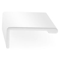 Contemporary Edge Pull, 3-1/8" Center-to-Center, White alt 0