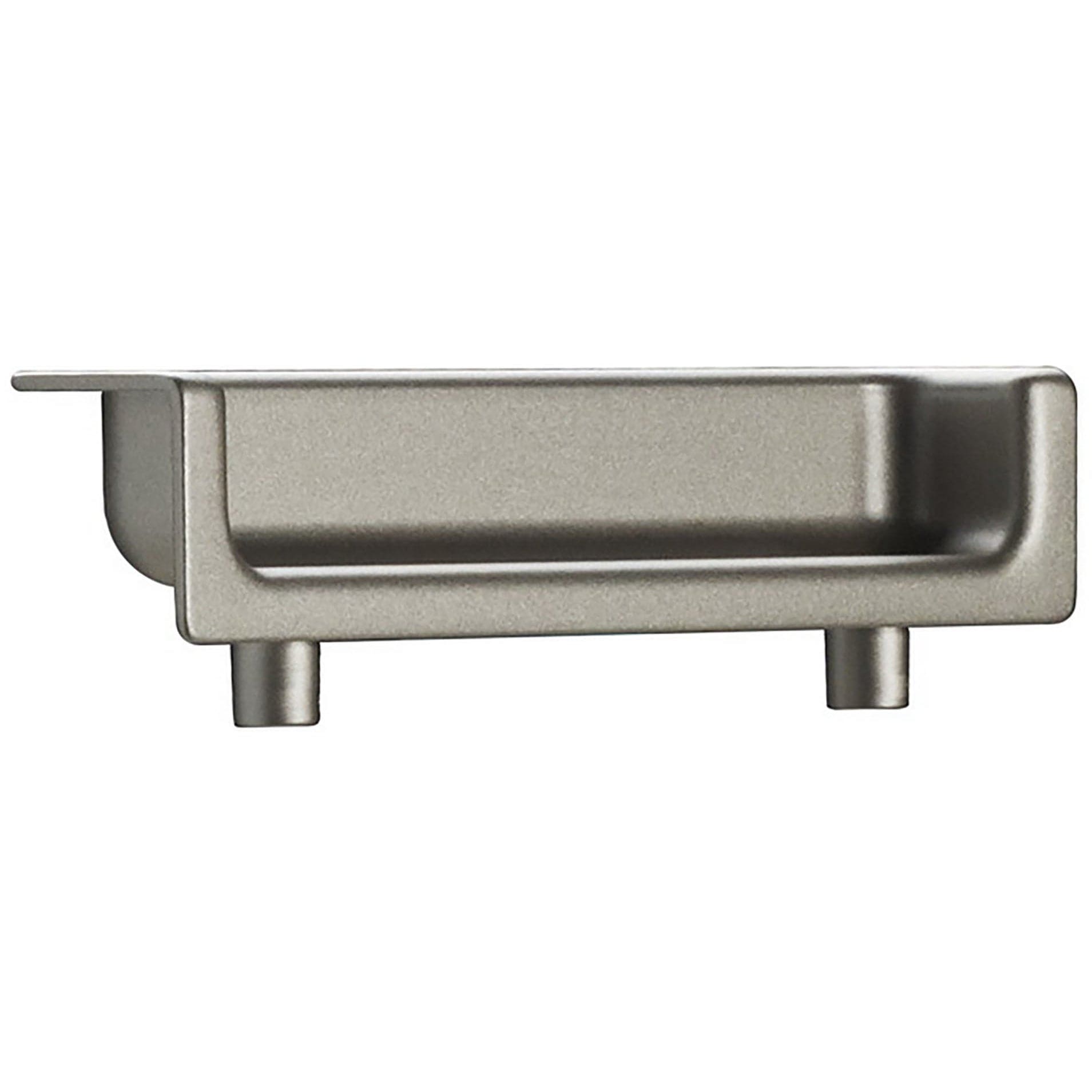 Contemporary Recessed Pull, 2-1/2" Center-to-Center, Matte Nickel alt 0