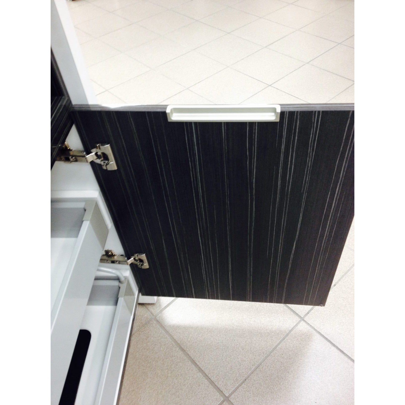 Contemporary Recessed Pull, 2-1/2" Center-to-Center, Matte Nickel alt 0
