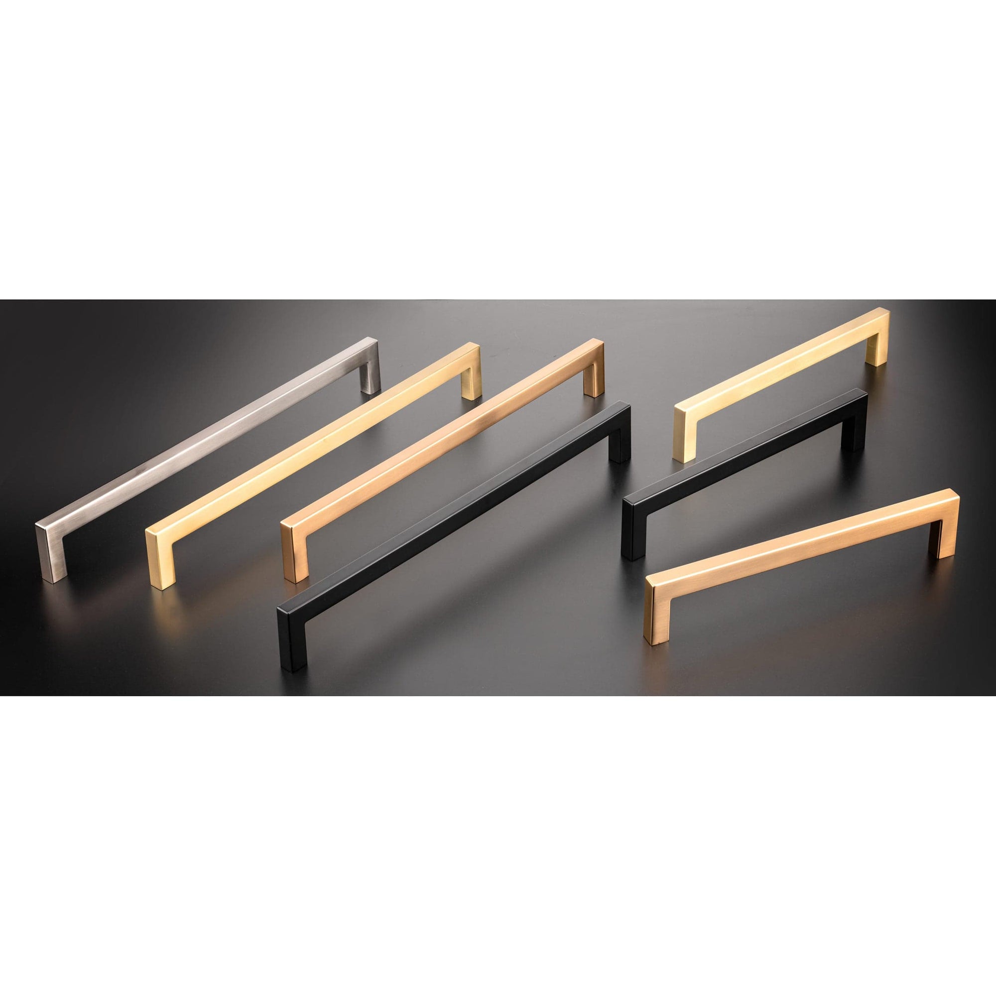 Contemporary Pull, 12-5/8" Center-to-Center, Satin Brass alt 0