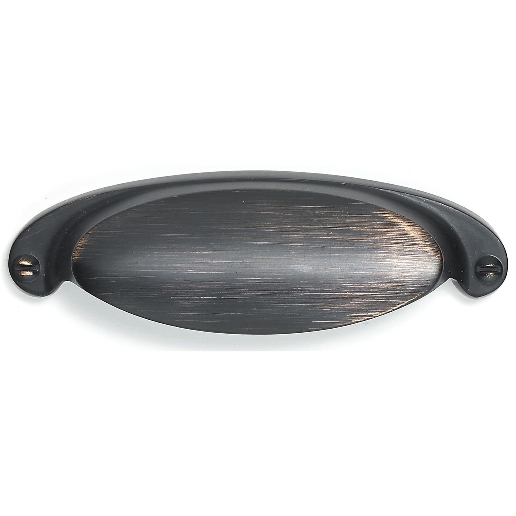 Contemporary Cup Pull, 2-1/2" Center-to-Center, Brushed Oil-Rubbed Bronze alt 0