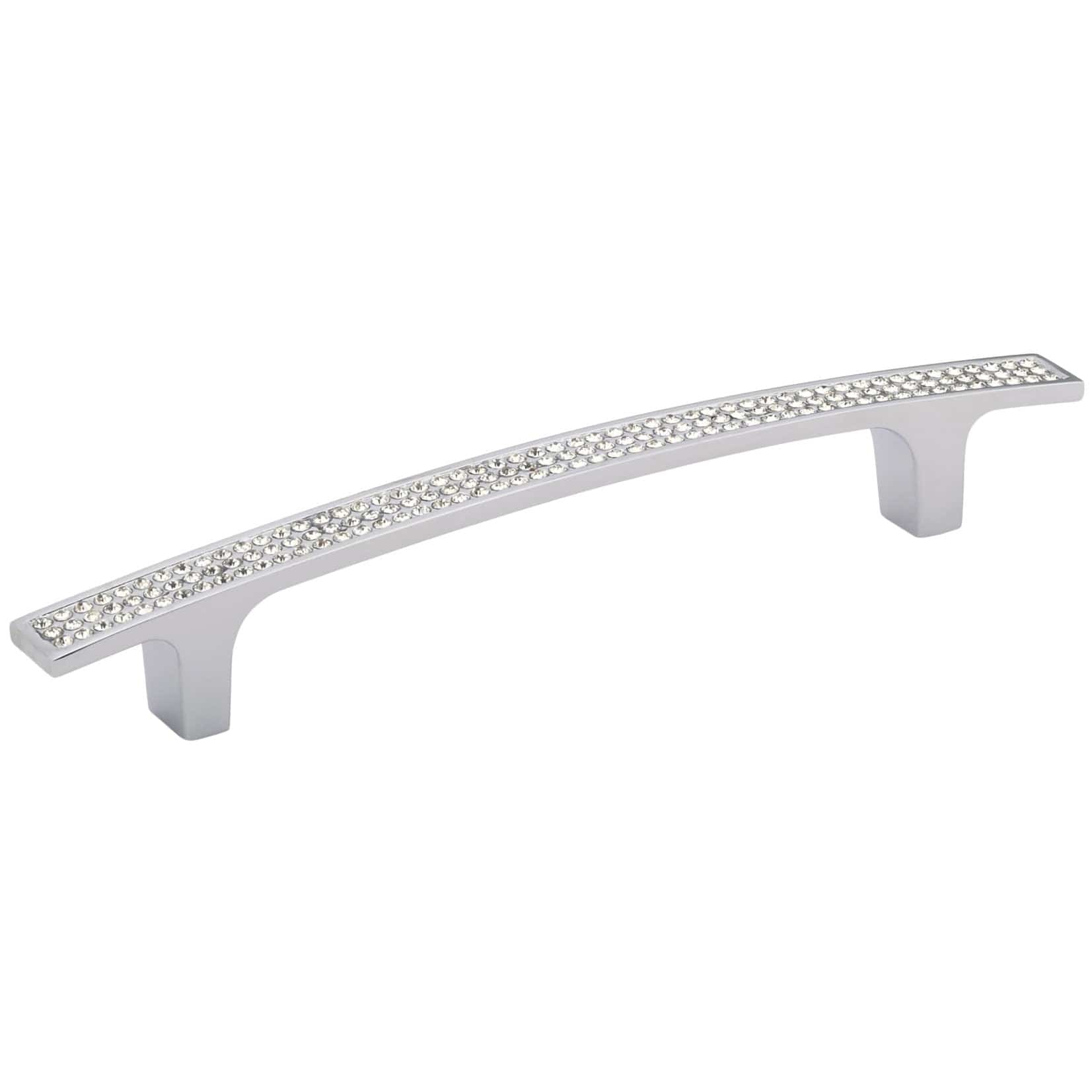 Contemporary Pull, 5-1/16" Center-to-Center, Crystal, Chrome alt 0