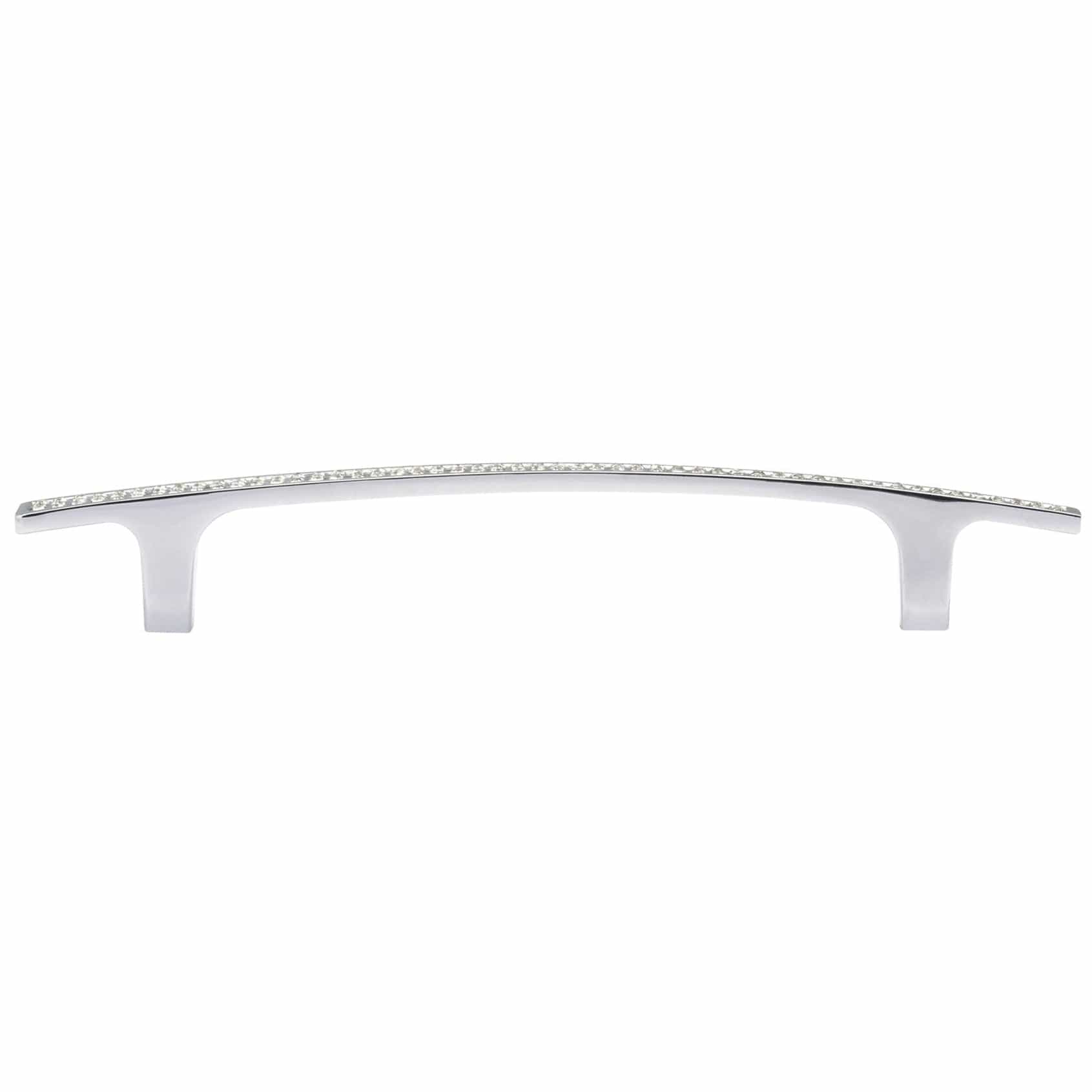Contemporary Pull, 5-1/16" Center-to-Center, Crystal, Chrome alt 0