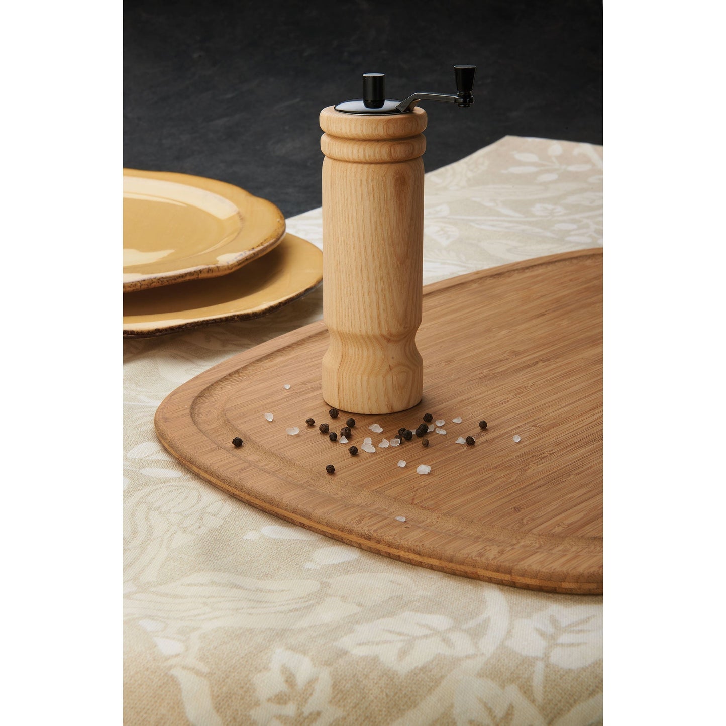 WoodRiver Hand Crank Ceramic Salt or Pepper Mill Black Ename alt 3