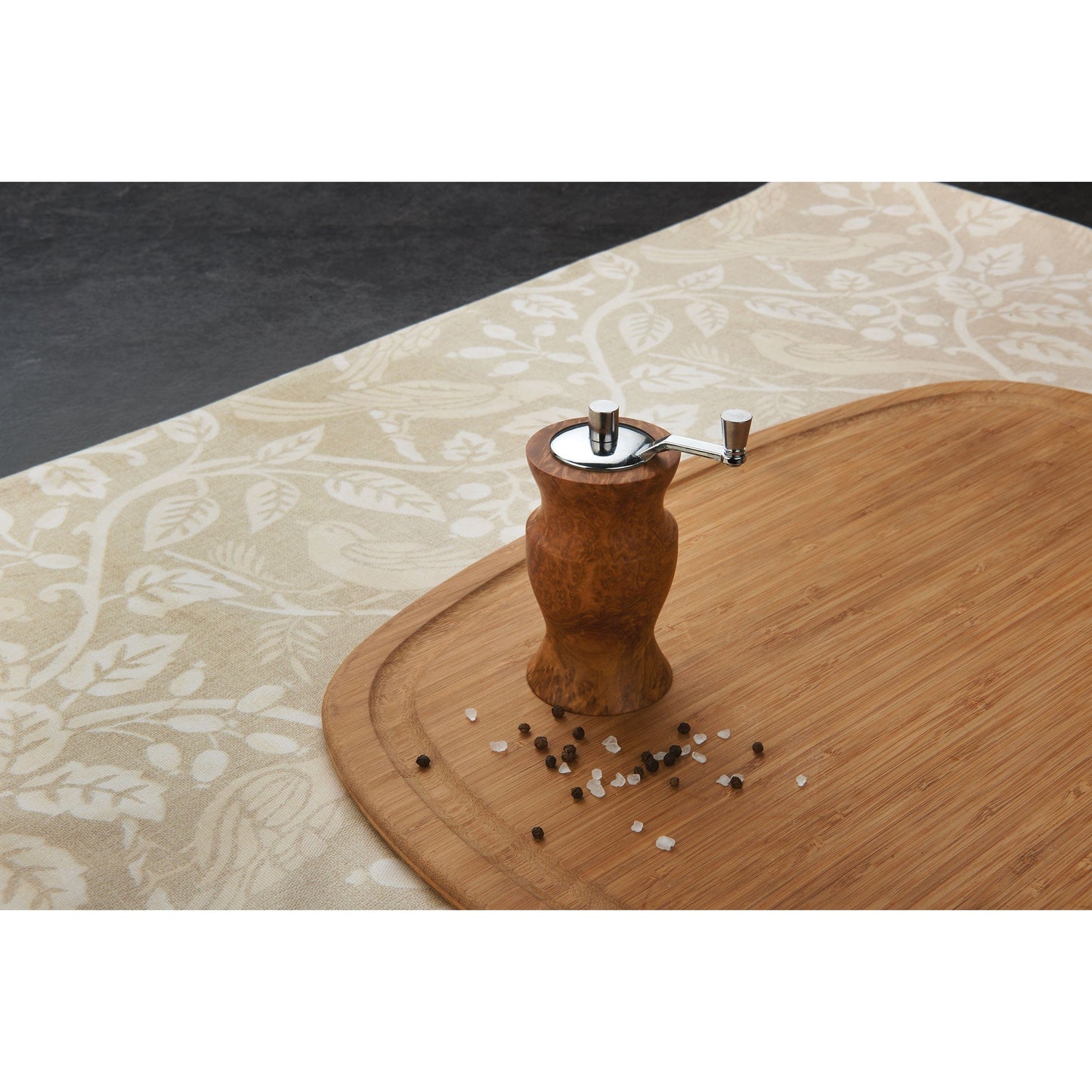WoodRiver Hand Crank Ceramic Salt or Pepper Mill Chrome alt 3