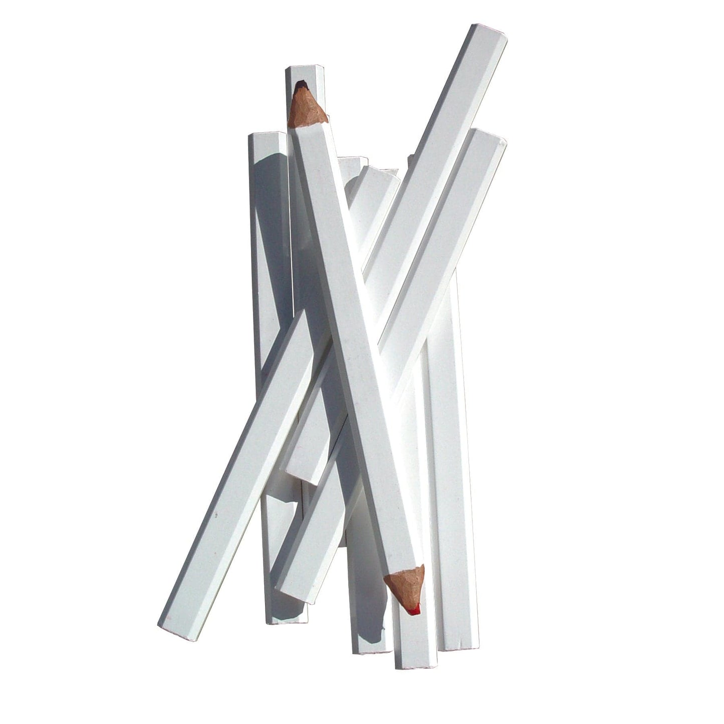 Carpenter Pencil White Casing Medium Red/Black Lead Pack of alt 0