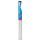 51504-K Spiral O Single Flute Plastic Cutting Down-Cut Mirror Finish CNC Router Bit 1/4"D 3/4"CH 1/4"SH 2"OL alt 0