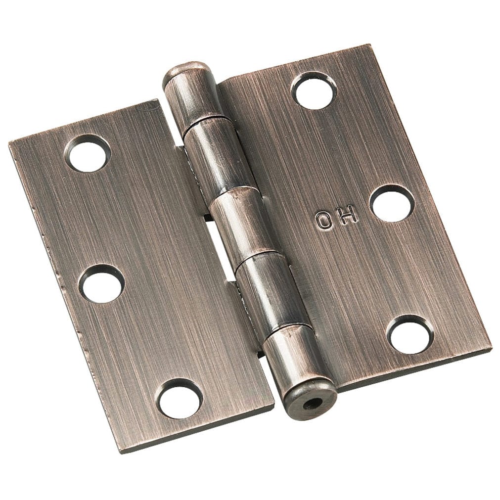 3" (76 mm) Full Mortise Butt Hinge Brushed Antique Copper, 1 alt 0