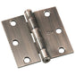 3" (76 mm) Full Mortise Butt Hinge Brushed Antique Copper, 1 alt 0