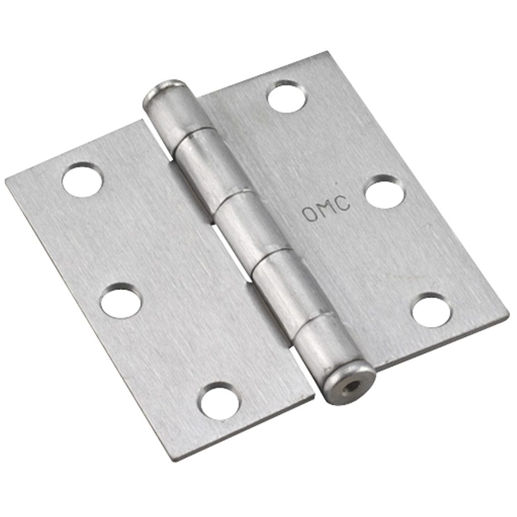 3" (76 mm) Full Mortise Butt Hinge Brushed Chrome, 1 Pair alt 0