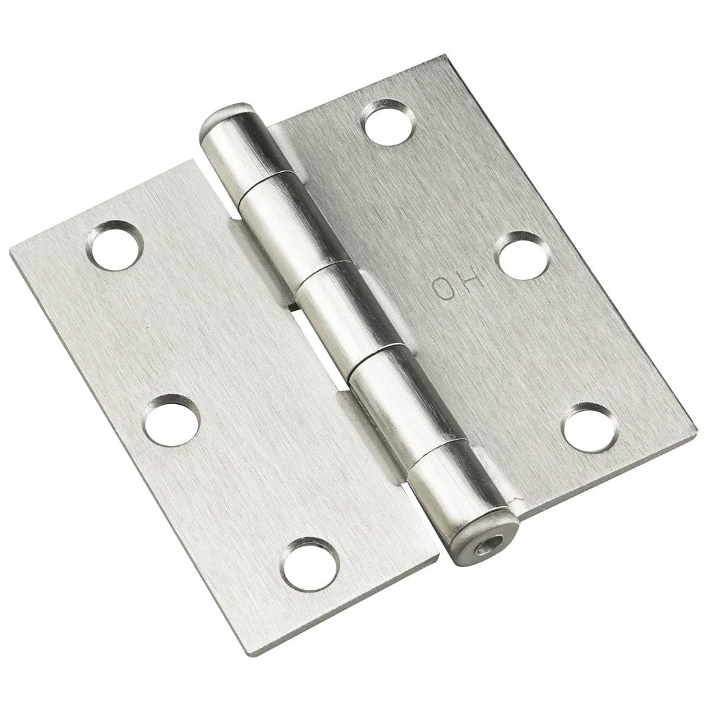 3" (76 mm) Full Mortise Butt Hinge Brushed Nickel, 1 Pair alt 0