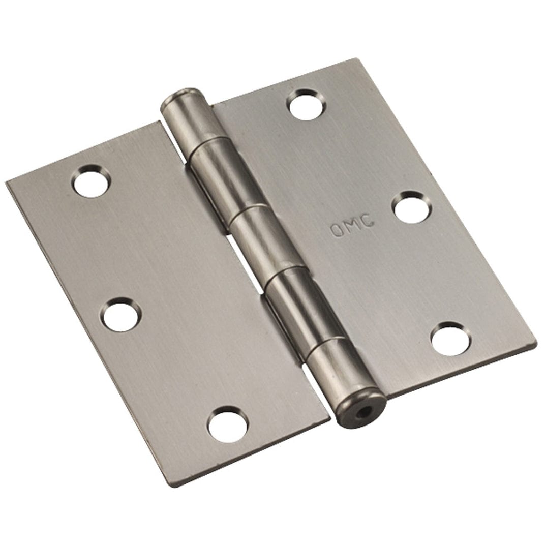 3-1/2" (89 mm) Full Mortise Butt Hinge Antique Nickel, 1 Pai alt 0