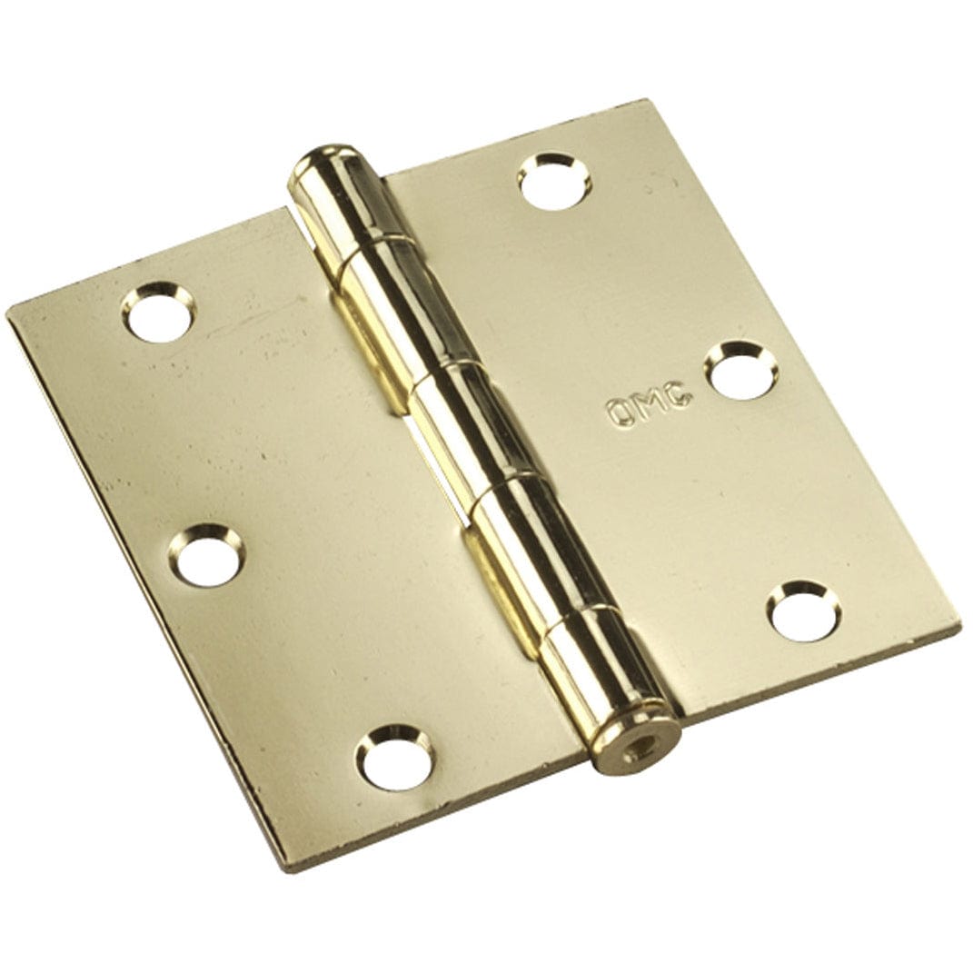 3-1/2" (89 mm) Full Mortise Butt Hinge Brass, 1 Pair alt 0