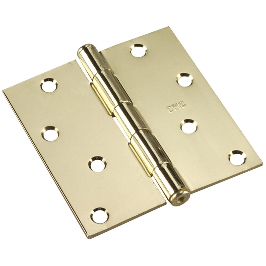 4" (102 mm) Full Mortise Butt Hinge Brass, 1 Pair alt 0
