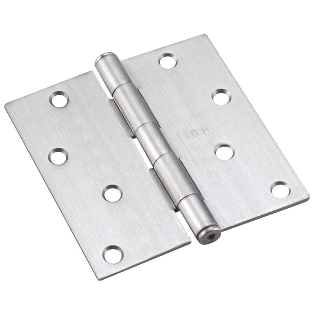 4" (102 mm) Full Mortise Butt Hinge Brushed Chrome, 1 Pair alt 0