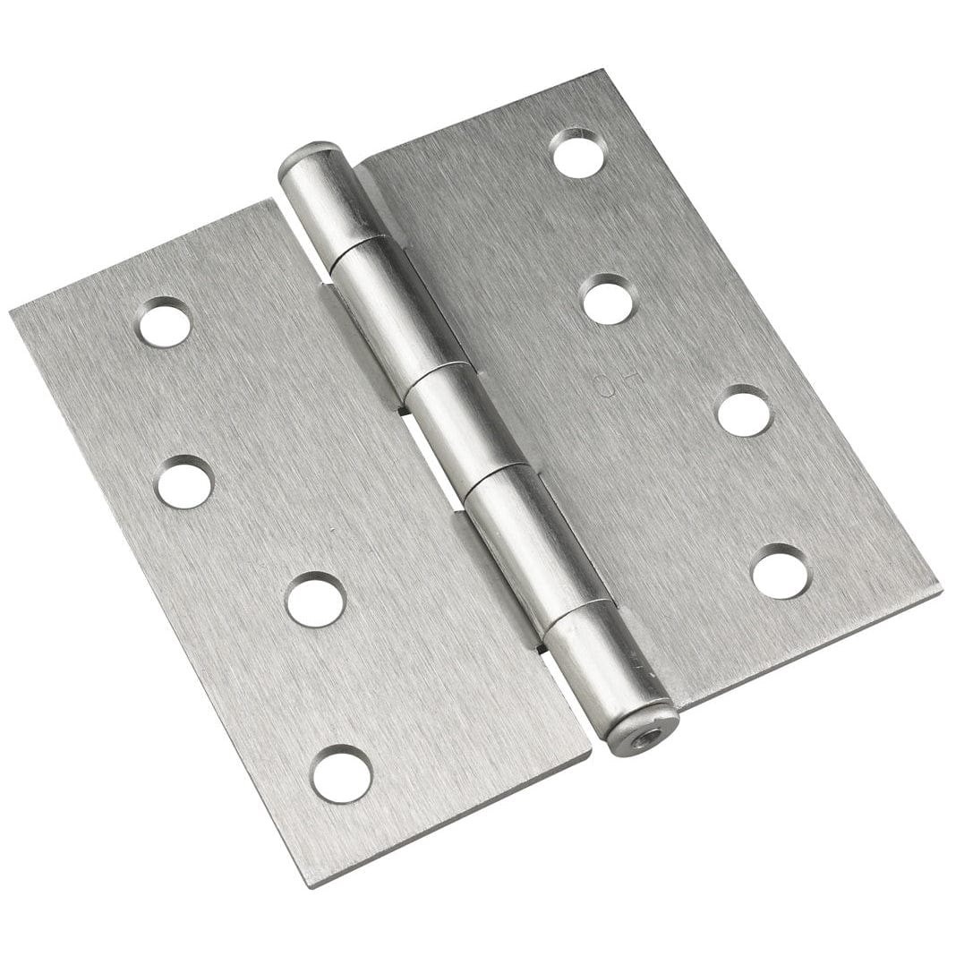 4" (102 mm) Full Mortise Butt Hinge Brushed Nickel, 1 Pair alt 0