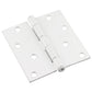 4" (102 mm) Full Mortise Butt Hinge White, 1 Pair alt 0