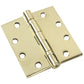 4" (102 mm) Full Mortise Ball Bearing Butt Hinge Polished Br alt 0