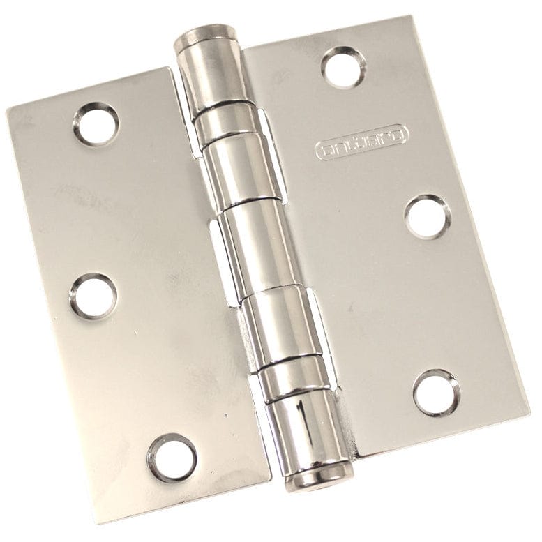 3-1/2" (89 mm) Full Mortise Ball Bearing Butt Hinge Chrome, alt 0