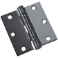 3-1/2" (89 mm) Full Mortise Ball Bearing Butt Hinge Black, 1 alt 0