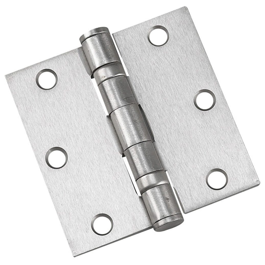 3-1/2" (89 mm) Full Mortise Ball Bearing Butt Hinge Brushed, alt 0