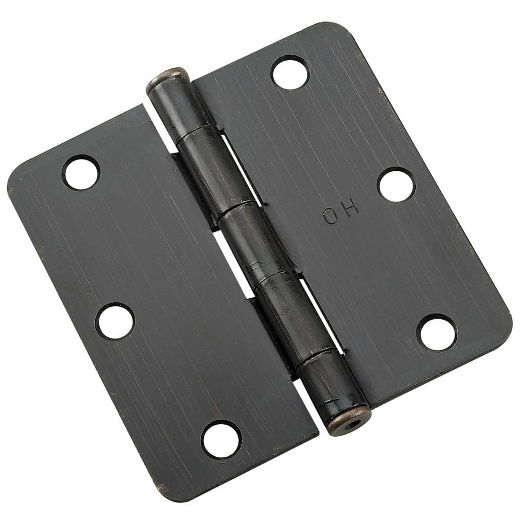 3" (76 mm) Full Mortise Butt Hinge 1/4" Radius Oil-Rubbed Br alt 0