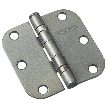3" (76 mm) Full Mortise Ball Bearing  Butt Hinge with 5/8" R alt 0