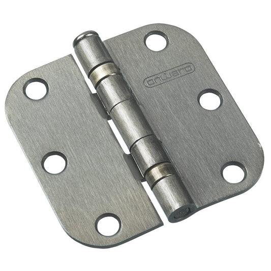3" (76 mm) Full Mortise Ball Bearing  Butt Hinge with 5/8" R alt 0