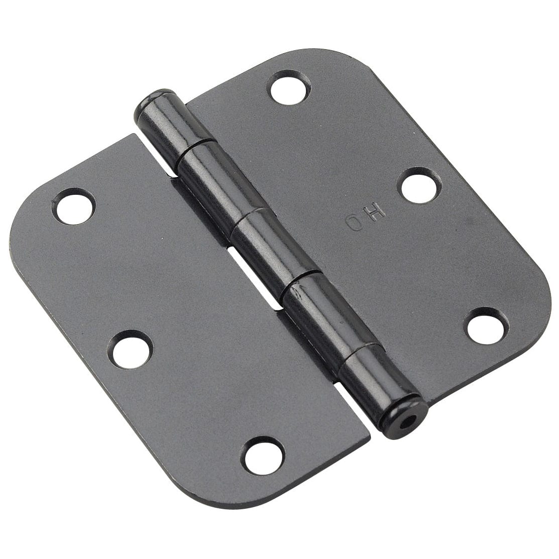 3-1/2" (89 mm) Full Mortise Butt Hinge 5/8" Radius Black, 3 alt 0