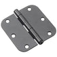 3-1/2" (89 mm) Full Mortise Butt Hinge 5/8" Radius Black, 3 alt 0