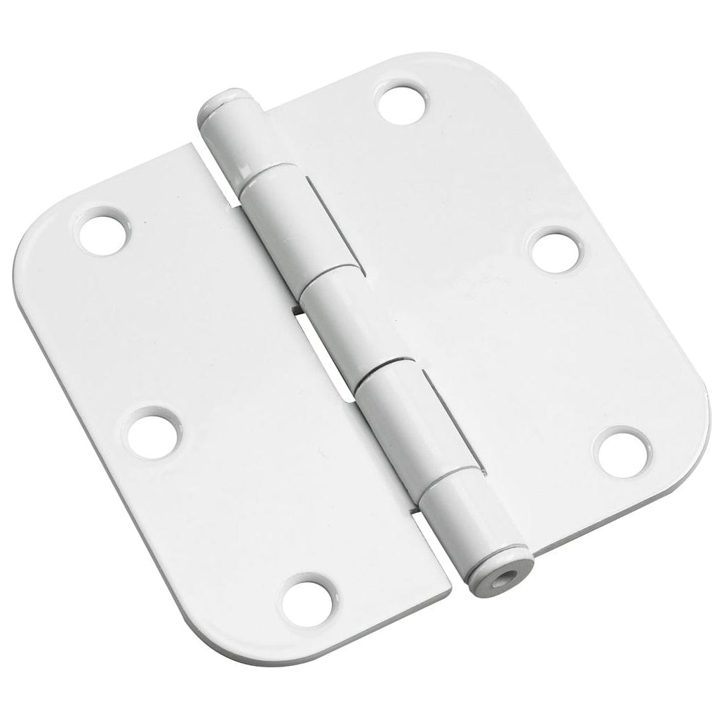 3-1/2" (89 mm) Full Mortise Butt Hinge 5/8" Radius White, 1 alt 0