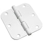 3-1/2" (89 mm) Full Mortise Butt Hinge 5/8" Radius White, 1 alt 0