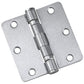 3-1/2" (89 mm) Full Mortise Ball Bearing Butt Hinge 1/4" Rad alt 0