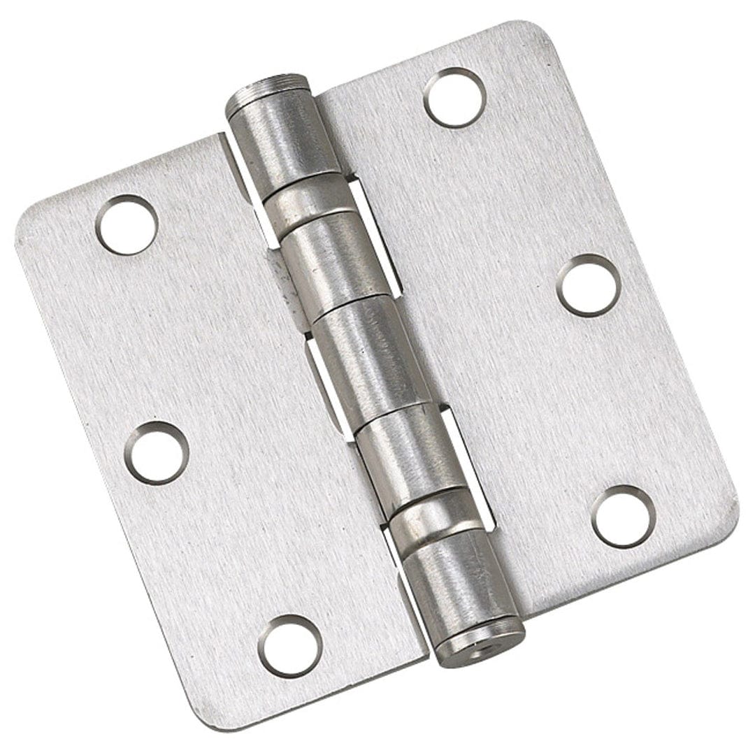3-1/2" (89 mm) Full Mortise Ball Bearing Butt Hinge 1/4" Rad alt 0
