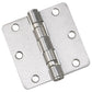 3-1/2" (89 mm) Full Mortise Ball Bearing Butt Hinge 1/4" Rad alt 0