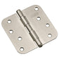 4" (102 mm) Full Mortise Butt Hinge 5/8" Radius Brushed Nick, 1 Pair alt 0