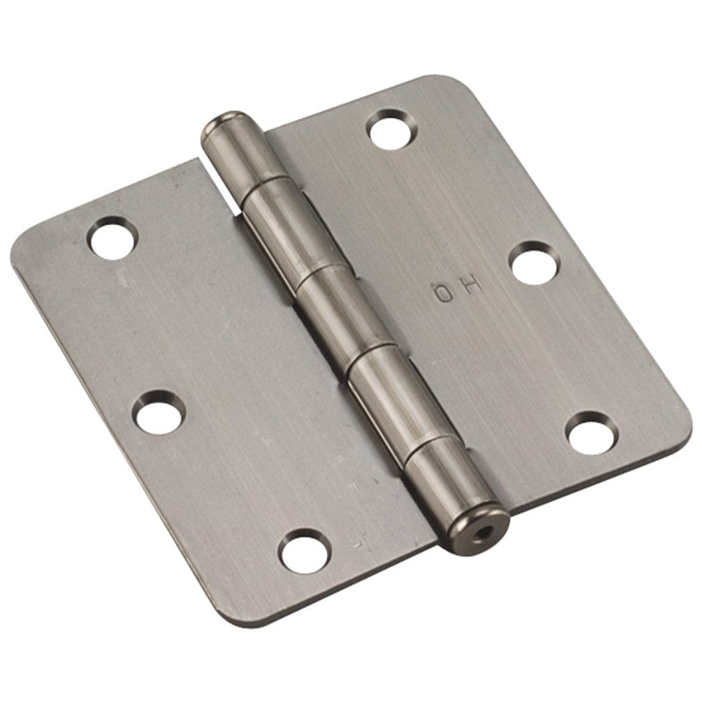 3-1/2" (89 mm) Full Mortise Butt Hinge 1/4" Radius Antique N alt 0