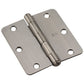 3-1/2" (89 mm) Full Mortise Butt Hinge 1/4" Radius Antique N alt 0